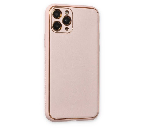 iPhone 11 Pro Max Kılıf Coco Deri Silikon Kapak - Pudra iPhone 11 Pro Max Kılıf Coco Deri Silikon Kapak - Pudra