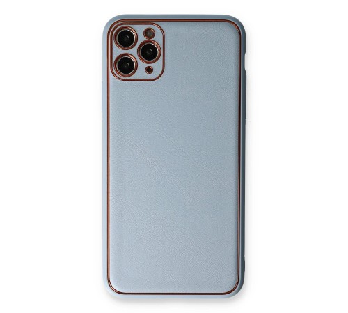 iPhone 11 Pro Max Kılıf Coco Deri Silikon Kapak - Açık Mavi iPhone 11 Pro Max Kılıf Coco Deri Silikon Kapak - Açık Mavi