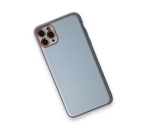 iPhone 11 Pro Max Kılıf Coco Deri Silikon Kapak - Açık Mavi iPhone 11 Pro Max Kılıf Coco Deri Silikon Kapak - Açık Mavi