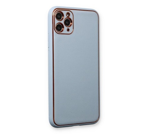 iPhone 11 Pro Max Kılıf Coco Deri Silikon Kapak - Açık Mavi iPhone 11 Pro Max Kılıf Coco Deri Silikon Kapak - Açık Mavi