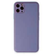 iPhone 11 Pro Max Kılıf Coco Deri Silikon Kapak - Açık Lila