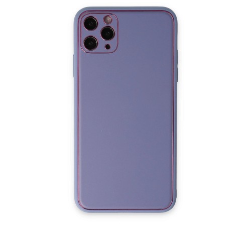 iPhone 11 Pro Max Kılıf Coco Deri Silikon Kapak - Açık Lila iPhone 11 Pro Max Kılıf Coco Deri Silikon Kapak - Açık Lila