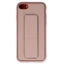 iPhone 7 Kılıf Coco Deri Standlı Kapak - Pembe