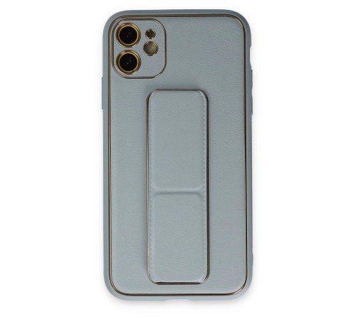 iPhone 12 Kılıf Coco Deri Standlı Kapak - Sky Blue iPhone 12 Kılıf Coco Deri Standlı Kapak - Sky Blue