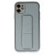 iPhone 12 Kılıf Coco Deri Standlı Kapak - Sky Blue