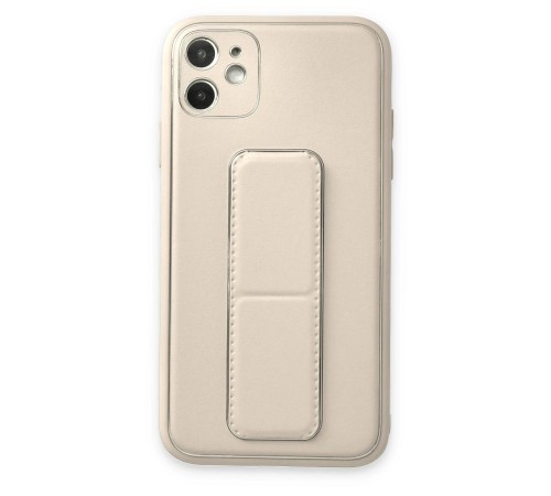 iPhone 12 Kılıf Coco Deri Standlı Kapak - Beyaz iPhone 12 Kılıf Coco Deri Standlı Kapak - Beyaz