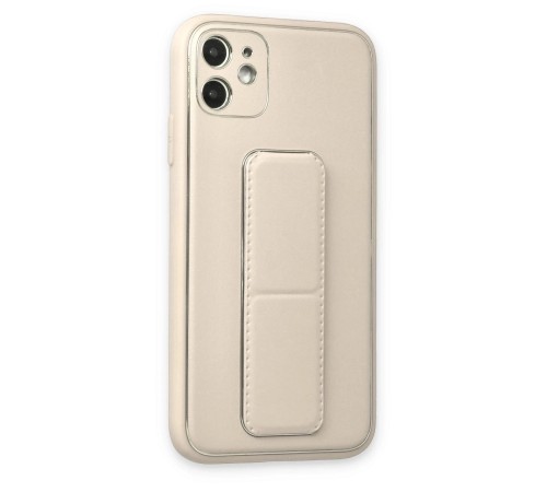 iPhone 12 Kılıf Coco Deri Standlı Kapak - Beyaz iPhone 12 Kılıf Coco Deri Standlı Kapak - Beyaz