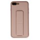 iPhone 7 Plus Kılıf Coco Deri Standlı Kapak - Pembe