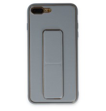iPhone 7 Plus Kılıf Coco Deri Standlı Kapak - Sky Blue