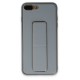 iPhone 7 Plus Kılıf Coco Deri Standlı Kapak - Sky Blue