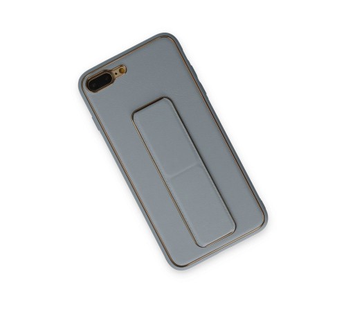iPhone 7 Plus Kılıf Coco Deri Standlı Kapak - Sky Blue iPhone 7 Plus Kılıf Coco Deri Standlı Kapak - Sky Blue