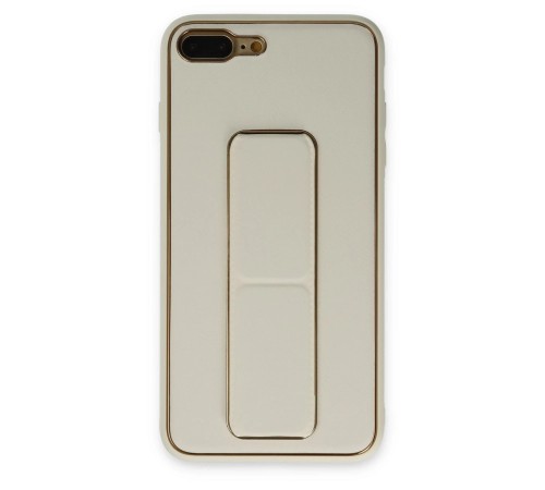 iPhone 7 Plus Kılıf Coco Deri Standlı Kapak - Beyaz iPhone 7 Plus Kılıf Coco Deri Standlı Kapak - Beyaz