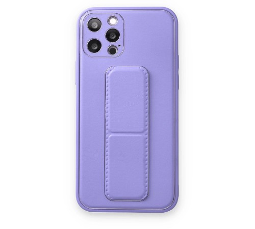 iPhone 12 Pro Kılıf Coco Deri Standlı Kapak - Koyu Lila iPhone 12 Pro Kılıf Coco Deri Standlı Kapak - Koyu Lila