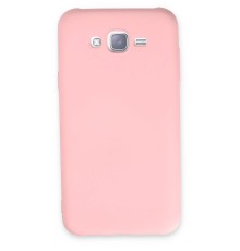 Samsung Galaxy J7 Kılıf Nano içi Kadife Silikon - Pudra