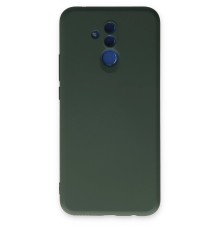 Huawei Mate 20 Lite Kılıf Nano içi Kadife Silikon - Koyu Yeşil