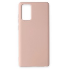 Samsung Galaxy Note 20 Kılıf Nano içi Kadife Silikon - Pudra