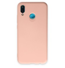 Huawei P20 Lite Kılıf Nano içi Kadife Silikon - Pudra