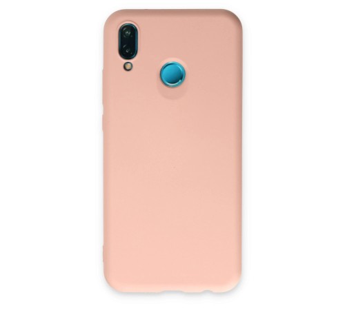 Huawei P20 Lite Kılıf Nano içi Kadife Silikon - Pudra Huawei P20 Lite Kılıf Nano içi Kadife Silikon - Pudra