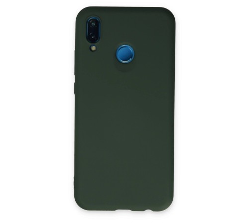 Huawei P20 Lite Kılıf Nano içi Kadife Silikon - Koyu Yeşil Huawei P20 Lite Kılıf Nano içi Kadife Silikon - Koyu Yeşil