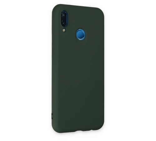 Huawei P20 Lite Kılıf Nano içi Kadife Silikon - Koyu Yeşil Huawei P20 Lite Kılıf Nano içi Kadife Silikon - Koyu Yeşil
