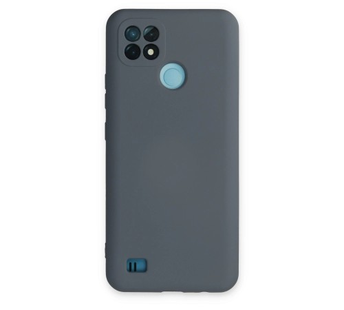 Realme C21 Kılıf Nano içi Kadife Silikon - Gri