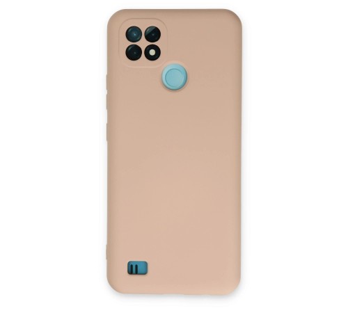 Realme C21 Kılıf Nano içi Kadife Silikon - Pudra Realme C21 Kılıf Nano içi Kadife Silikon - Pudra