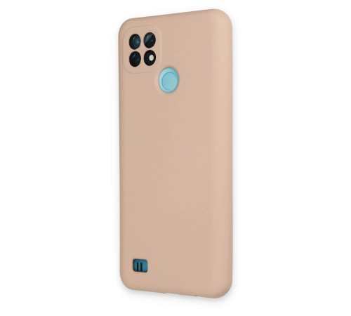 Realme C21 Kılıf Nano içi Kadife Silikon - Pudra Realme C21 Kılıf Nano içi Kadife Silikon - Pudra