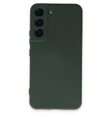 Samsung Galaxy S22 Kılıf Nano içi Kadife Silikon - Koyu Yeşil
