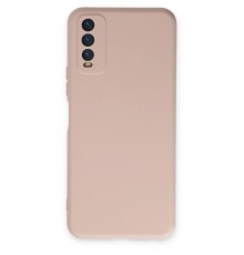 Vivo Y11S Kılıf Nano içi Kadife Silikon - Pudra