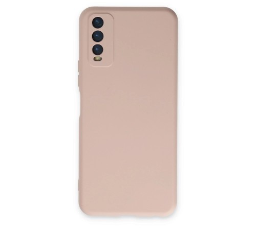 Vivo Y11S Kılıf Nano içi Kadife Silikon - Pudra Vivo Y11S Kılıf Nano içi Kadife Silikon - Pudra