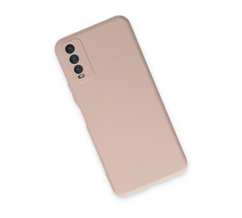 Vivo Y11S Kılıf Nano içi Kadife Silikon - Pudra Vivo Y11S Kılıf Nano içi Kadife Silikon - Pudra