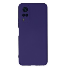 Vivo Y53S Kılıf Nano içi Kadife Silikon - Mor