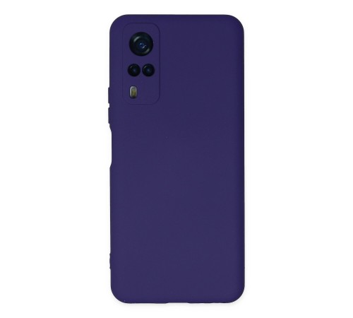 Vivo Y53S Kılıf Nano içi Kadife Silikon - Mor Vivo Y53S Kılıf Nano içi Kadife Silikon - Mor