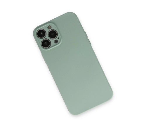 iPhone 13 Pro Max Kılıf Nano içi Kadife Silikon - Su Yeşili iPhone 13 Pro Max Kılıf Nano içi Kadife Silikon - Su Yeşili