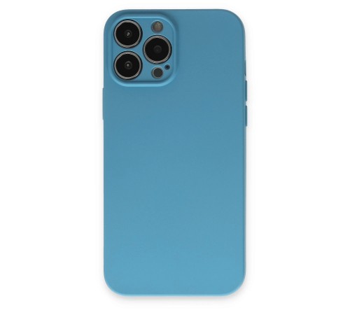 iPhone 13 Pro Kılıf Nano içi Kadife Silikon - Mavi iPhone 13 Pro Kılıf Nano içi Kadife Silikon - Mavi