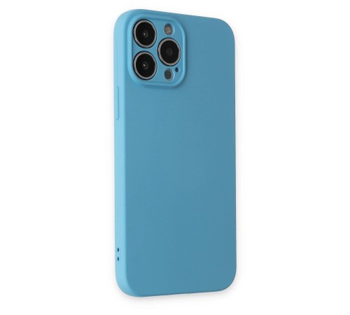 iPhone 13 Pro Kılıf Nano içi Kadife Silikon - Mavi iPhone 13 Pro Kılıf Nano içi Kadife Silikon - Mavi