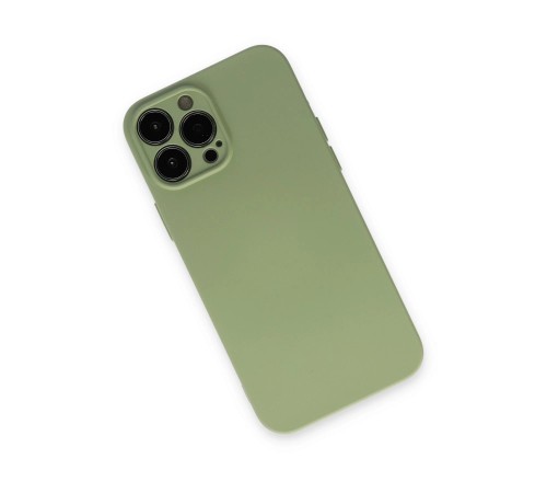iPhone 13 Pro Kılıf Nano içi Kadife Silikon - Yeşil iPhone 13 Pro Kılıf Nano içi Kadife Silikon - Yeşil
