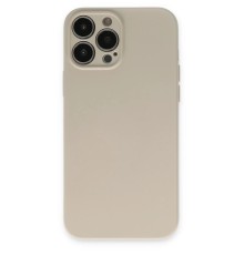 iPhone 13 Pro Kılıf Nano içi Kadife Silikon - Bej