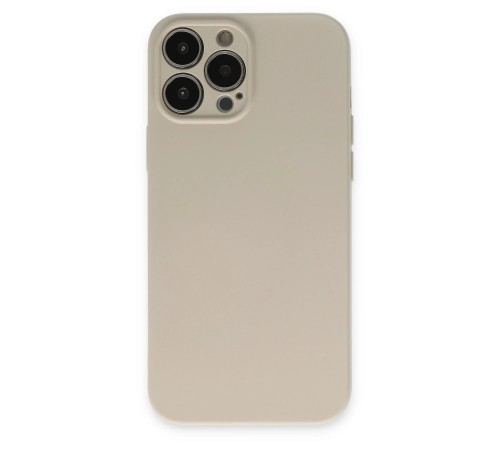 iPhone 13 Pro Kılıf Nano içi Kadife Silikon - Bej iPhone 13 Pro Kılıf Nano içi Kadife Silikon - Bej