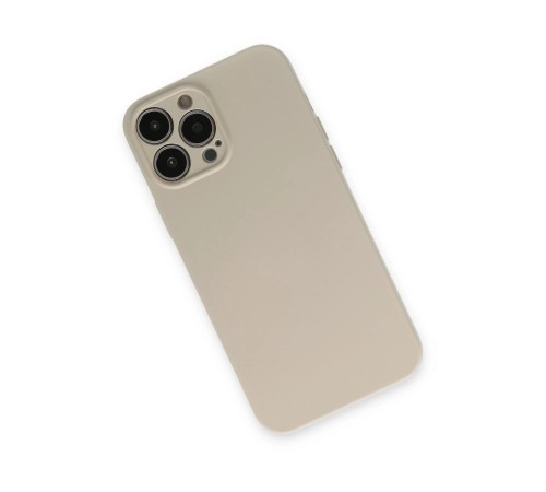 iPhone 13 Pro Kılıf Nano içi Kadife Silikon - Bej iPhone 13 Pro Kılıf Nano içi Kadife Silikon - Bej