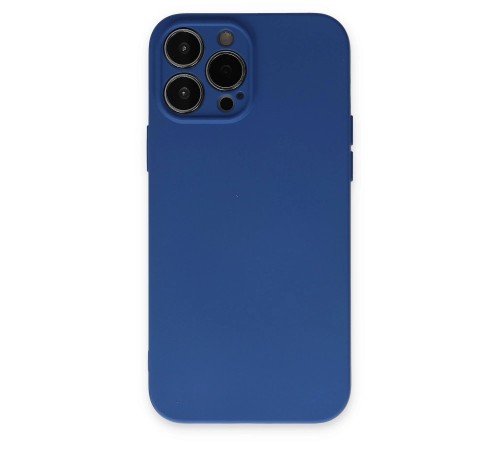 iPhone 13 Pro Kılıf Nano içi Kadife Silikon - Lacivert iPhone 13 Pro Kılıf Nano içi Kadife Silikon - Lacivert