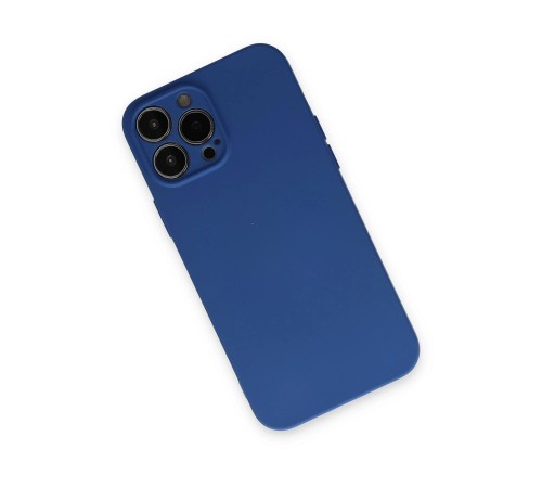 iPhone 13 Pro Kılıf Nano içi Kadife Silikon - Lacivert iPhone 13 Pro Kılıf Nano içi Kadife Silikon - Lacivert