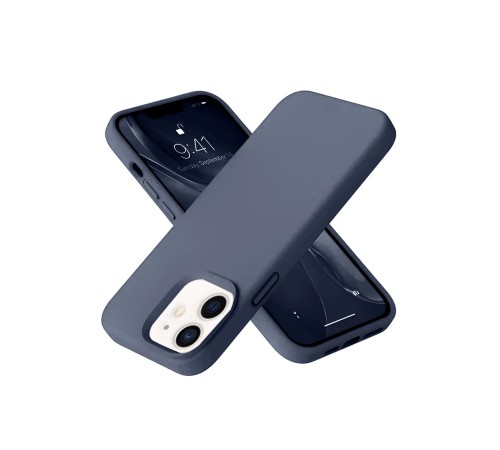 iPhone 12 Kılıf Nano içi Kadife Silikon - Lacivert iPhone 12 Kılıf Nano içi Kadife Silikon - Lacivert