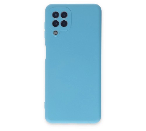 Samsung Galaxy A22 Kılıf Nano içi Kadife Silikon - Mavi Samsung Galaxy A22 Kılıf Nano içi Kadife Silikon - Mavi