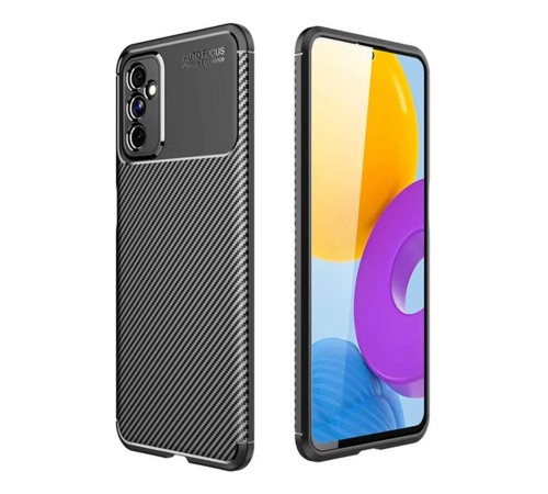 Samsung Galaxy M52 5G Kılıf Auto Focus Karbon Kapak - Siyah Samsung Galaxy M52 5G Kılıf Auto Focus Karbon Kapak - Siyah