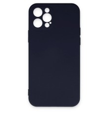 iPhone 12 Pro Max Kılıf Nano içi Kadife Silikon - Lacivert