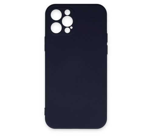iPhone 12 Pro Max Kılıf Nano içi Kadife Silikon - Lacivert iPhone 12 Pro Max Kılıf Nano içi Kadife Silikon - Lacivert