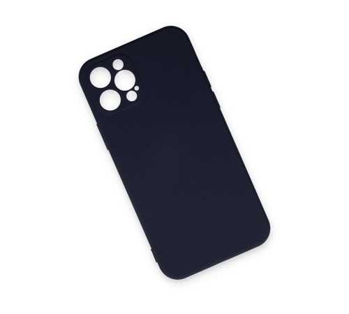 iPhone 12 Pro Max Kılıf Nano içi Kadife Silikon - Lacivert iPhone 12 Pro Max Kılıf Nano içi Kadife Silikon - Lacivert