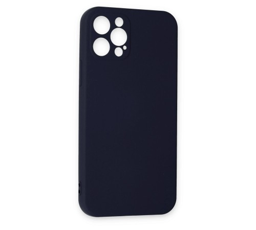 iPhone 12 Pro Max Kılıf Nano içi Kadife Silikon - Lacivert iPhone 12 Pro Max Kılıf Nano içi Kadife Silikon - Lacivert