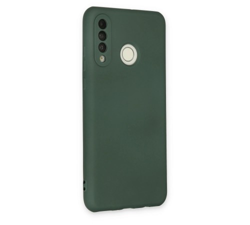 Huawei P30 Lite Kılıf Nano içi Kadife Silikon - Koyu Yeşil Huawei P30 Lite Kılıf Nano içi Kadife Silikon - Koyu Yeşil